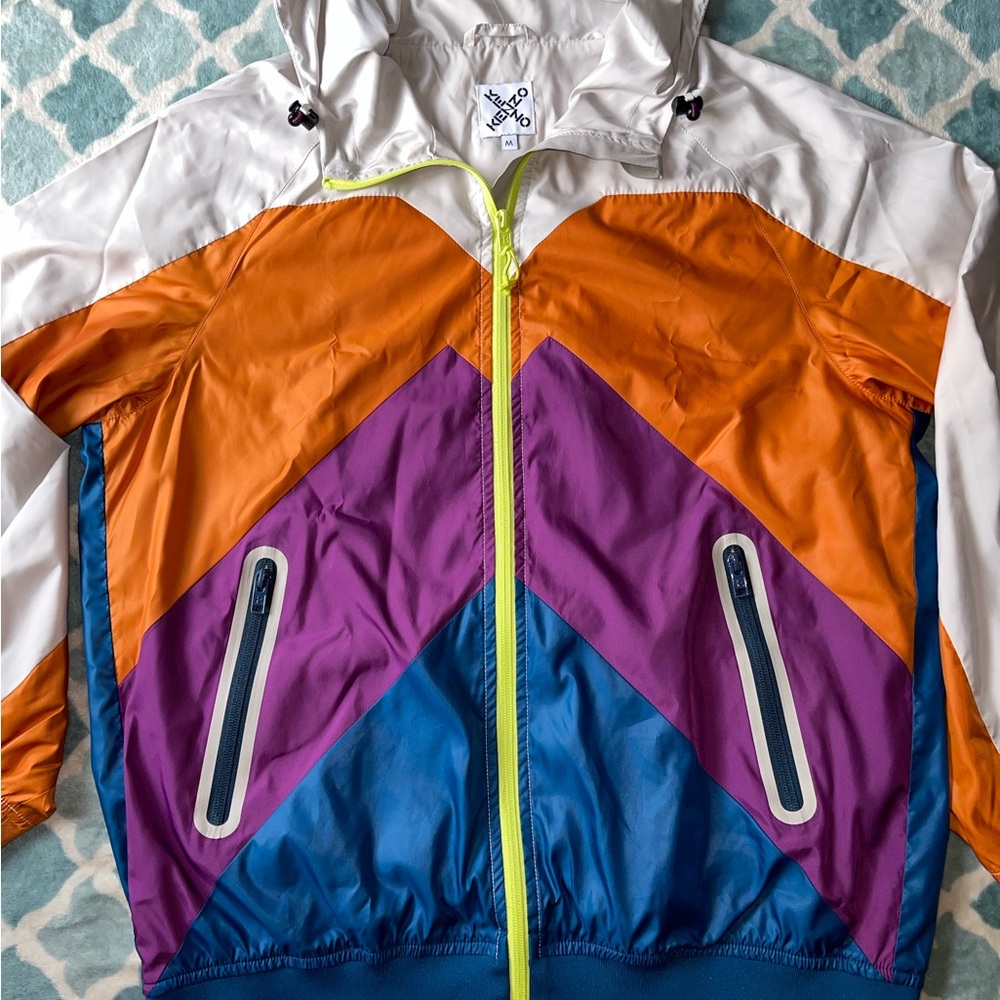 KENZO Colorful Windbreaker with Hood